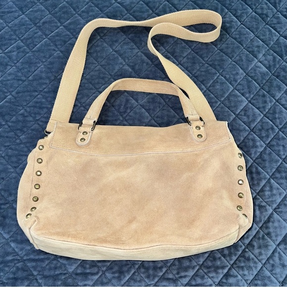 Free People Purse Bag Mojave Messenger Crossbody Leather Suede Tan Beige Boho - Picture 8 of 16